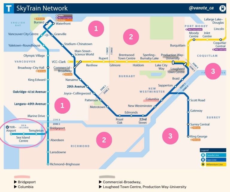 溫哥華交通攻略｜SkyTrain天車路線圖、票價與Compass Card使用教學